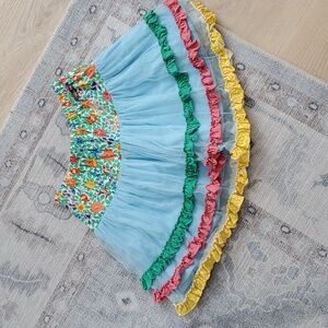 Matilda Jane Girls Twirling Tulle Skirt Field of Flowers Sz12